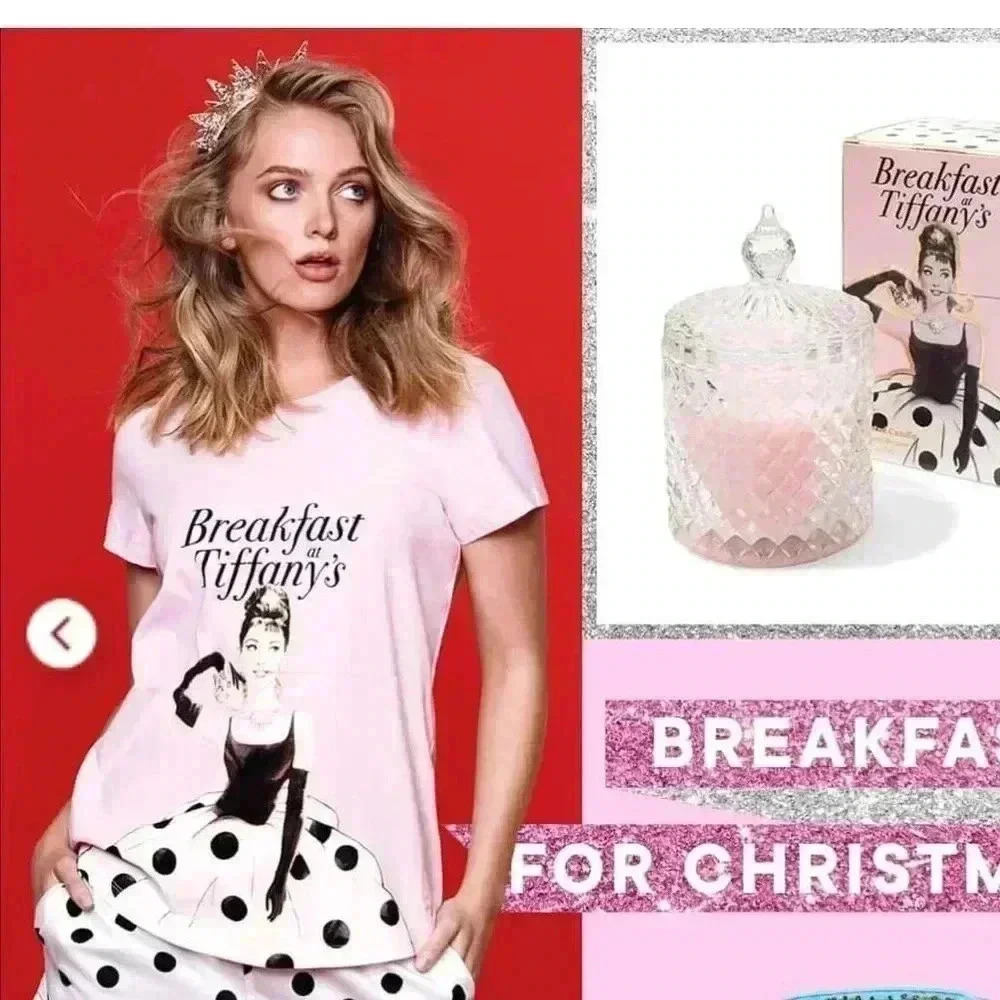 NWOT PeterAlexander pyjama top large Breakfast at Tiffany’s Audrey Hepburn